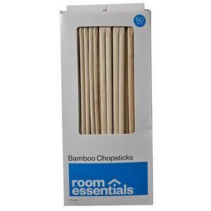Room Essentials Bamboo Chopsticks 50ct NEW